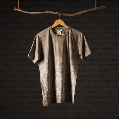 Bindaas Block Art Printed Cotton Unisex Round Neck T-shirt 25