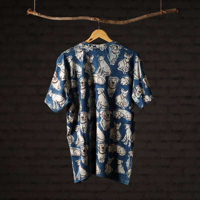 Bindaas Block Art Printed Cotton Unisex Round Neck T-shirt 42