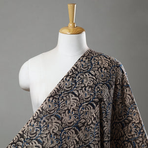 Black - Pedana Kalamkari Block Printed Cotton Fabric 06