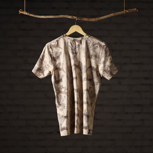 Bindaas Block Art Printed Cotton Unisex Round Neck T-shirt 31