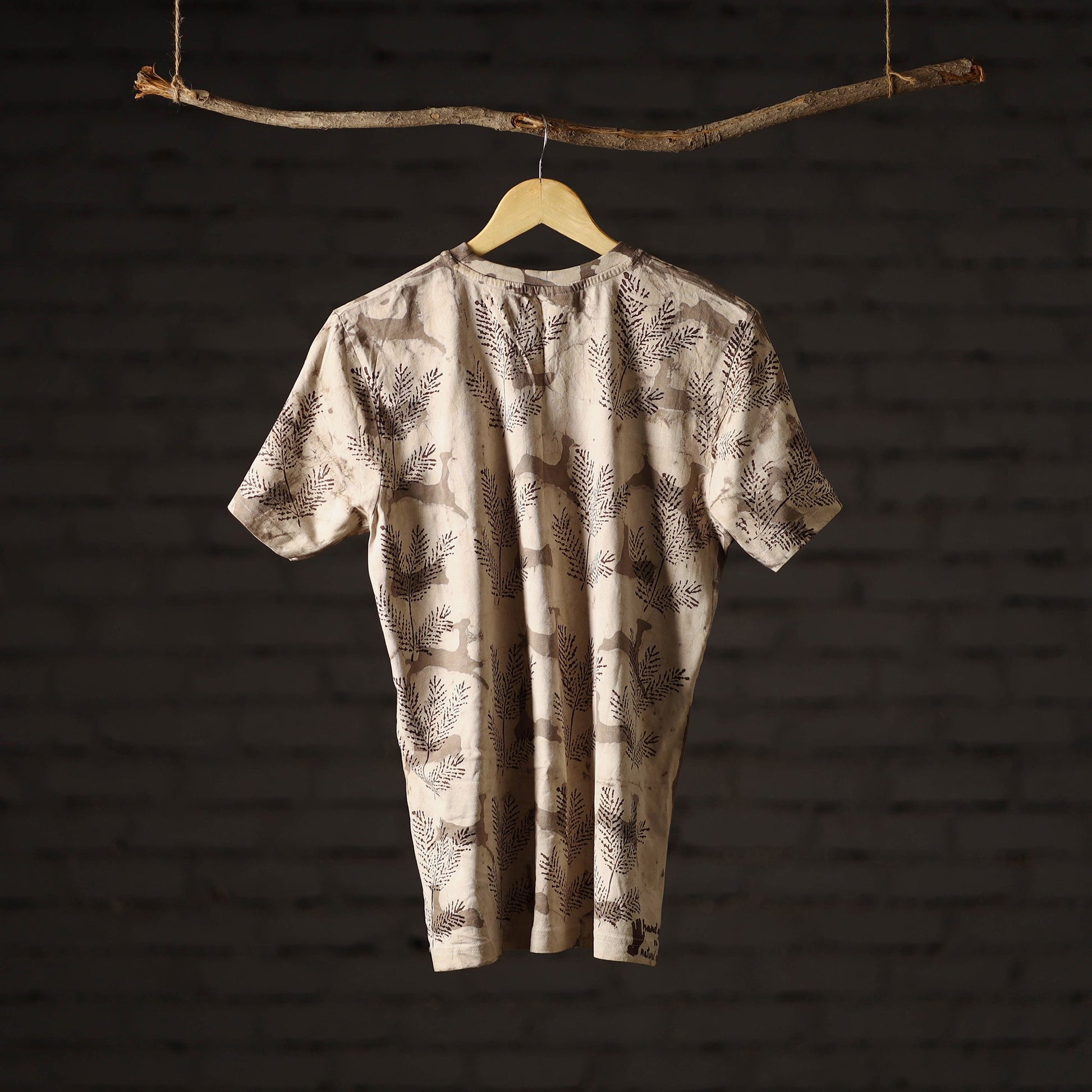 Bindaas Block Art Printed Cotton Unisex Round Neck T-shirt 31