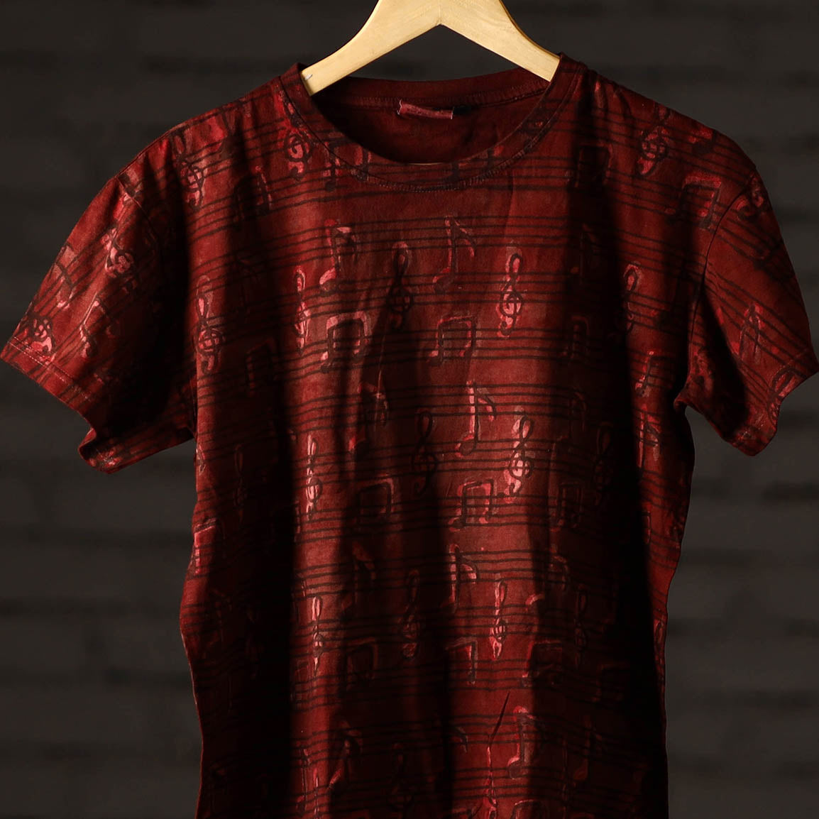 Bindaas Block Art Printed Cotton Unisex Round Neck T-shirt 36