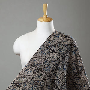 Black - Pedana Kalamkari Block Printed Cotton Fabric 18