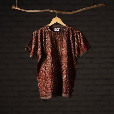 Bindaas Block Art Printed Cotton Unisex Round Neck T-shirt 32