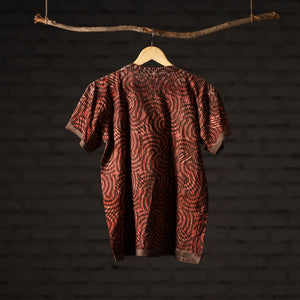 Bindaas Block Art Printed Cotton Unisex Round Neck T-shirt 32