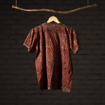 Bindaas Block Art Printed Cotton Unisex Round Neck T-shirt 32