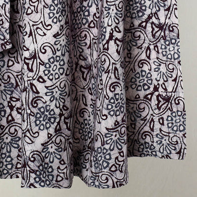 Blue - Hand Batik Printed Cotton Wrap Around Skirt 11