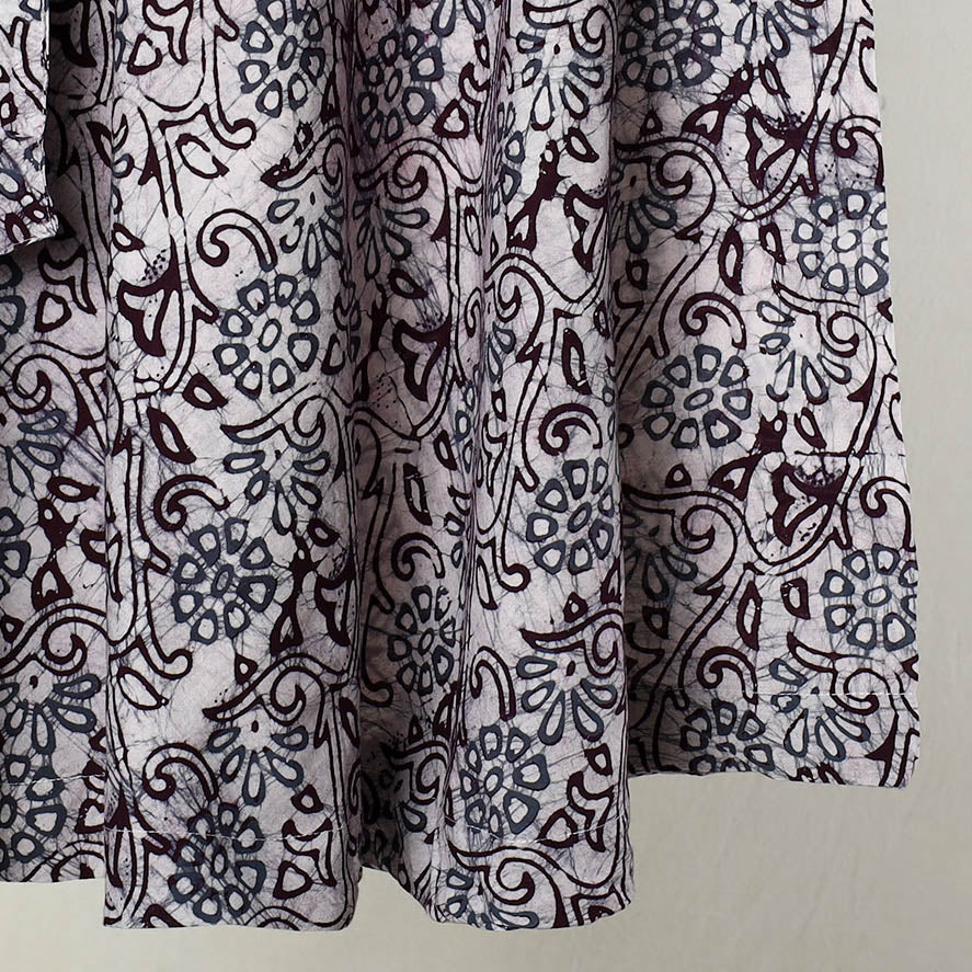 Blue - Hand Batik Printed Cotton Wrap Around Skirt 11