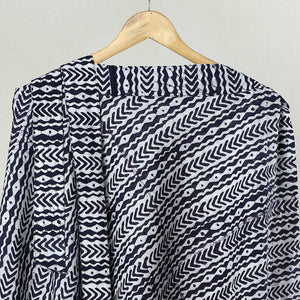 Blue - Hand Batik Printed Cotton Wrap Around Skirt 12