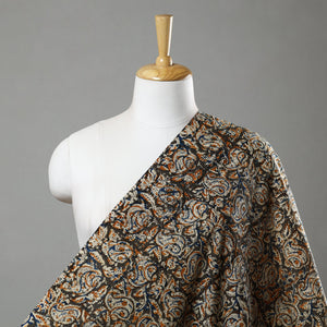 Brown - Pedana Kalamkari Block Printed Cotton Fabric 22
