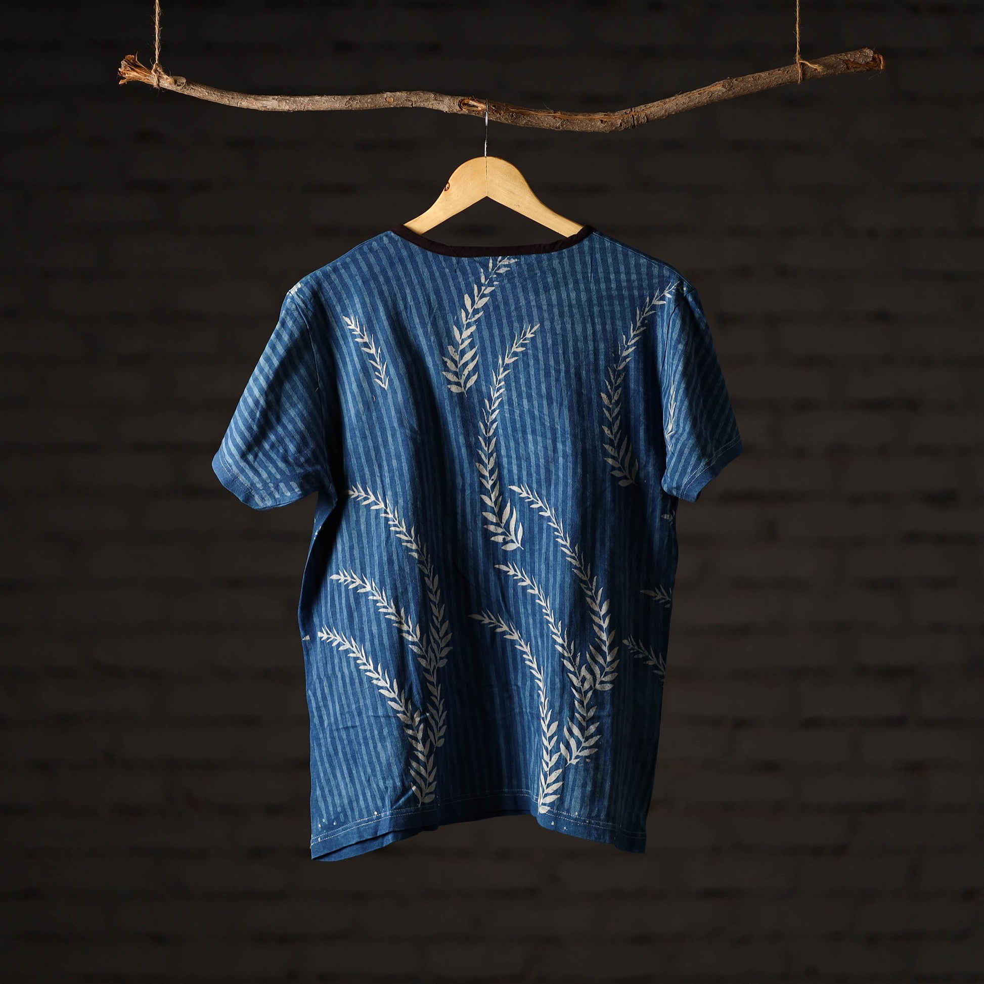 Bindaas Block Art Printed Cotton Women Round Neck T-shirt 80