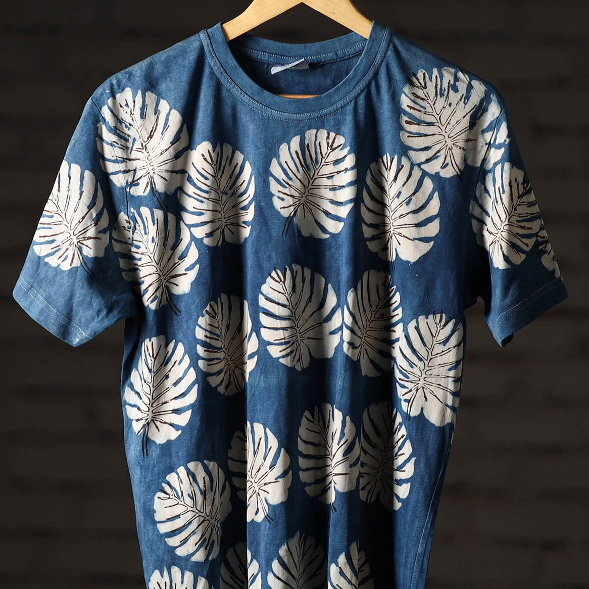 Bindaas Block Art Printed Cotton Unisex Round Neck T-shirt 23