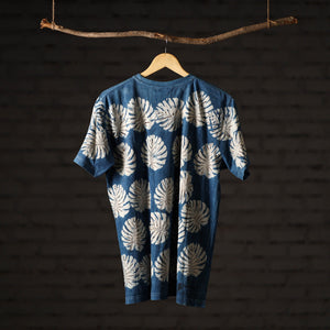Bindaas Block Art Printed Cotton Unisex Round Neck T-shirt 23