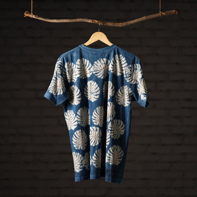 Bindaas Block Art Printed Cotton Unisex Round Neck T-shirt 23
