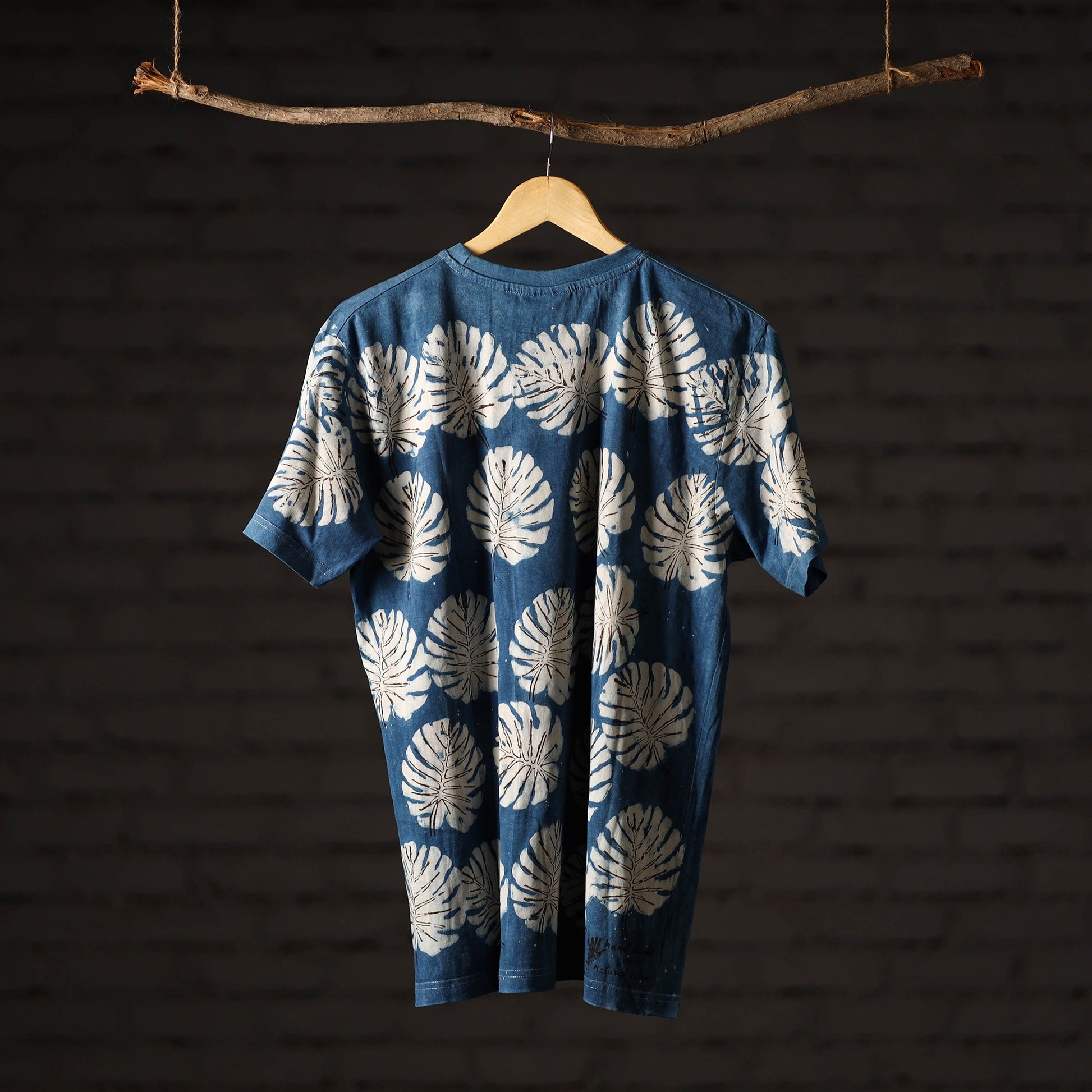 Bindaas Block Art Printed Cotton Unisex Round Neck T-shirt 23