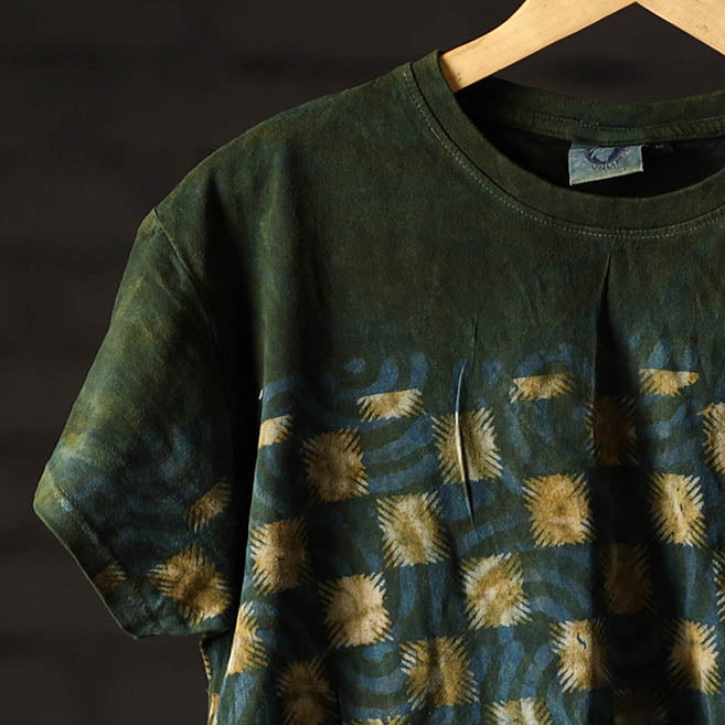 Bindaas Block Art Printed Cotton Unisex Round Neck T-shirt 38