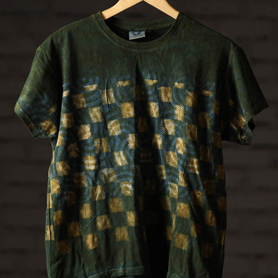 Bindaas Block Art Printed Cotton Unisex Round Neck T-shirt 38