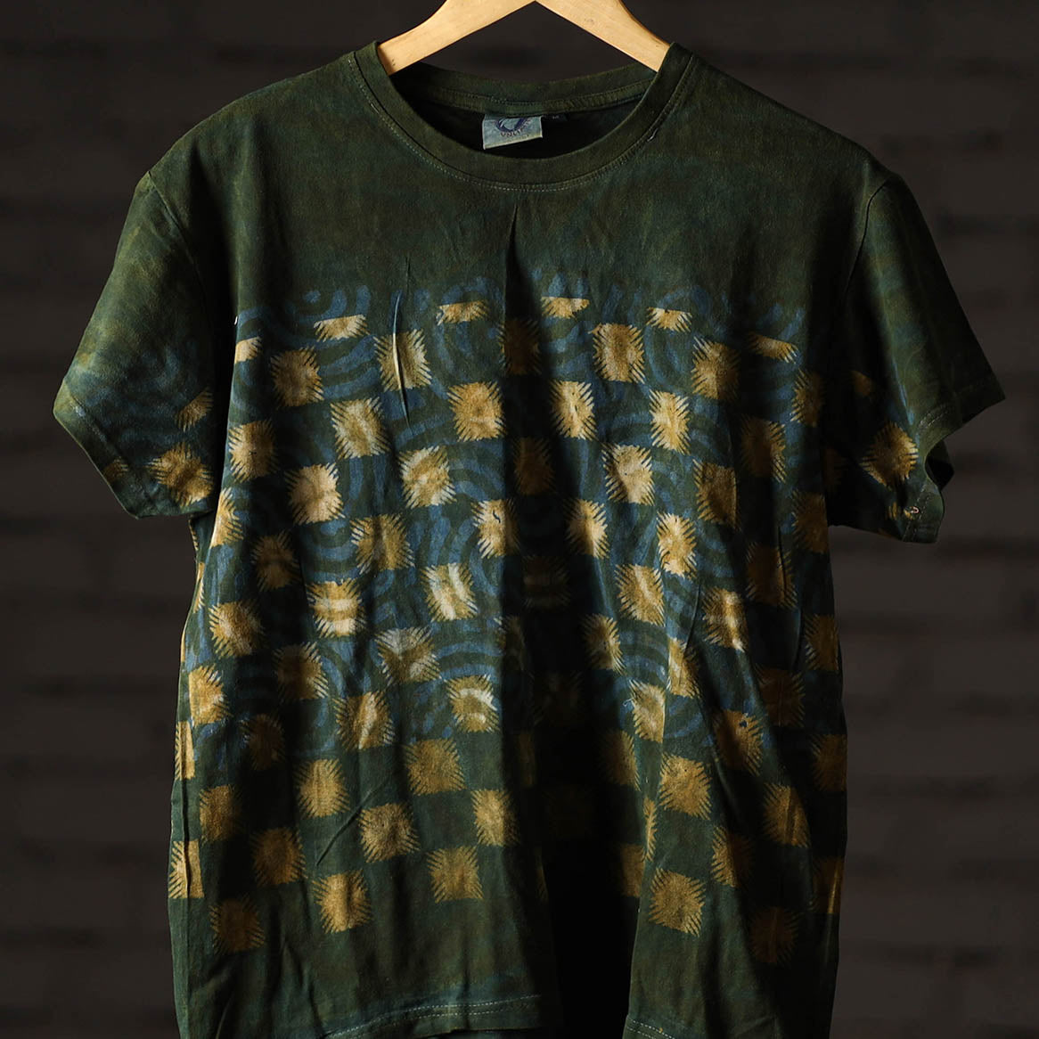 Bindaas Block Art Printed Cotton Unisex Round Neck T-shirt 38