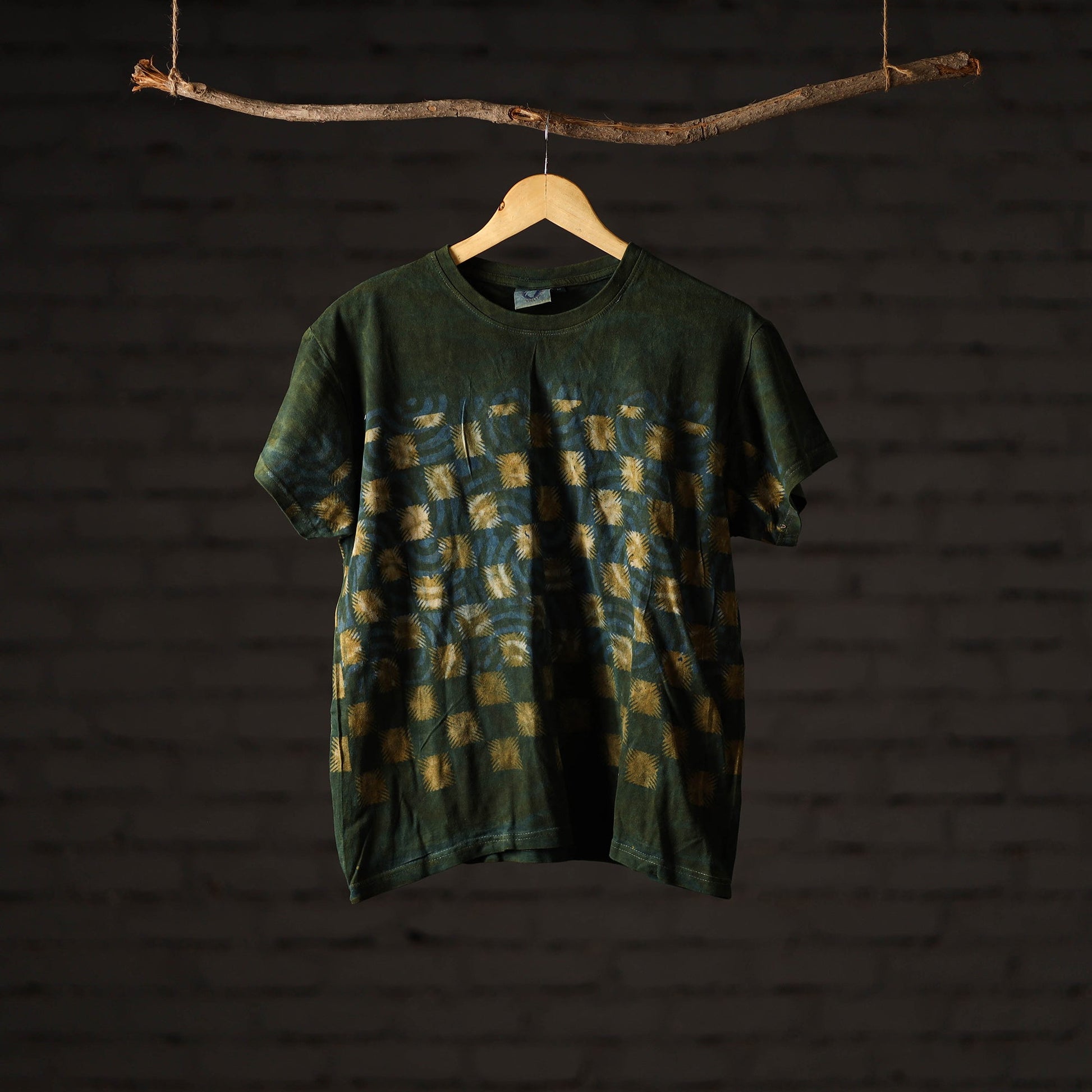 Bindaas Block Art Printed Cotton Unisex Round Neck T-shirt 38