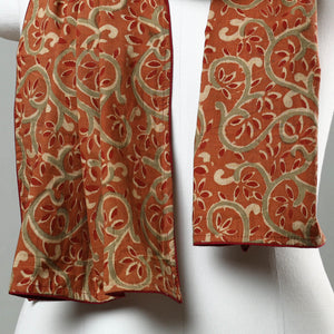 Brown - Kalamkari Block Printed Cotton Stole 03