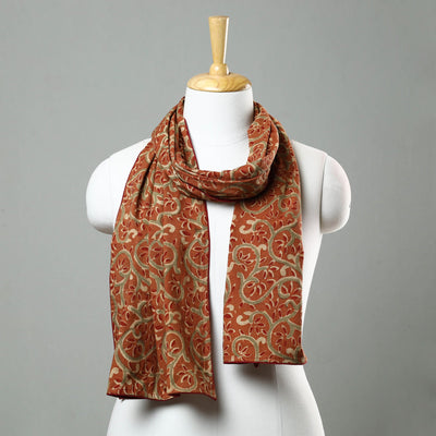 Brown - Kalamkari Block Printed Cotton Stole 03