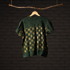 Bindaas Block Art Printed Cotton Unisex Round Neck T-shirt 38