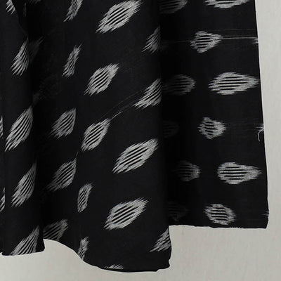 Black - Wrap Around Cotton Pochampally Ikat Skirt 21