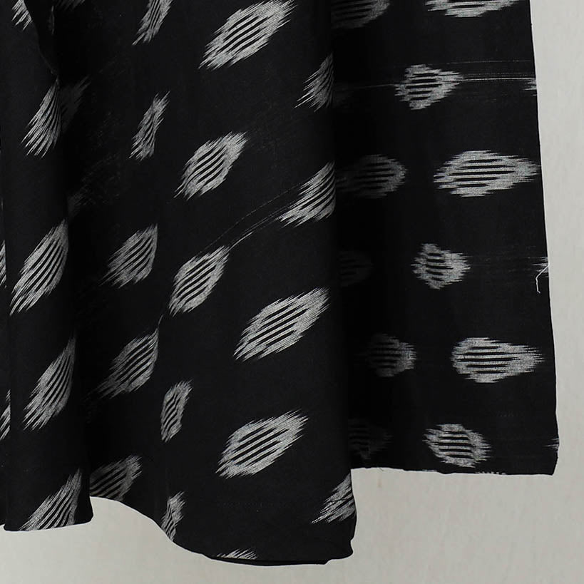Black - Wrap Around Cotton Pochampally Ikat Skirt 21
