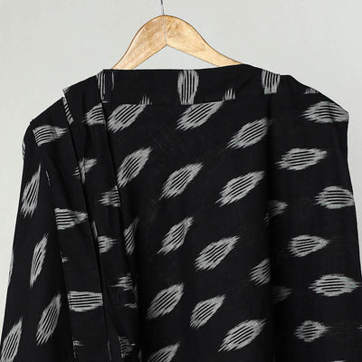 Black - Wrap Around Cotton Pochampally Ikat Skirt 21
