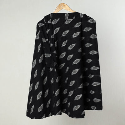 Black - Wrap Around Cotton Pochampally Ikat Skirt 21