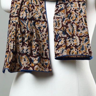 Brown - Kalamkari Block Printed Cotton Stole 24