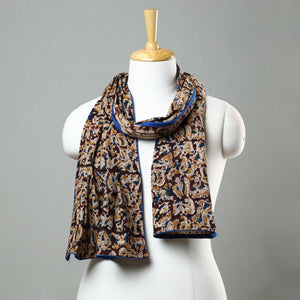 Brown - Kalamkari Block Printed Cotton Stole 24