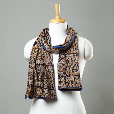 Brown - Kalamkari Block Printed Cotton Stole 24