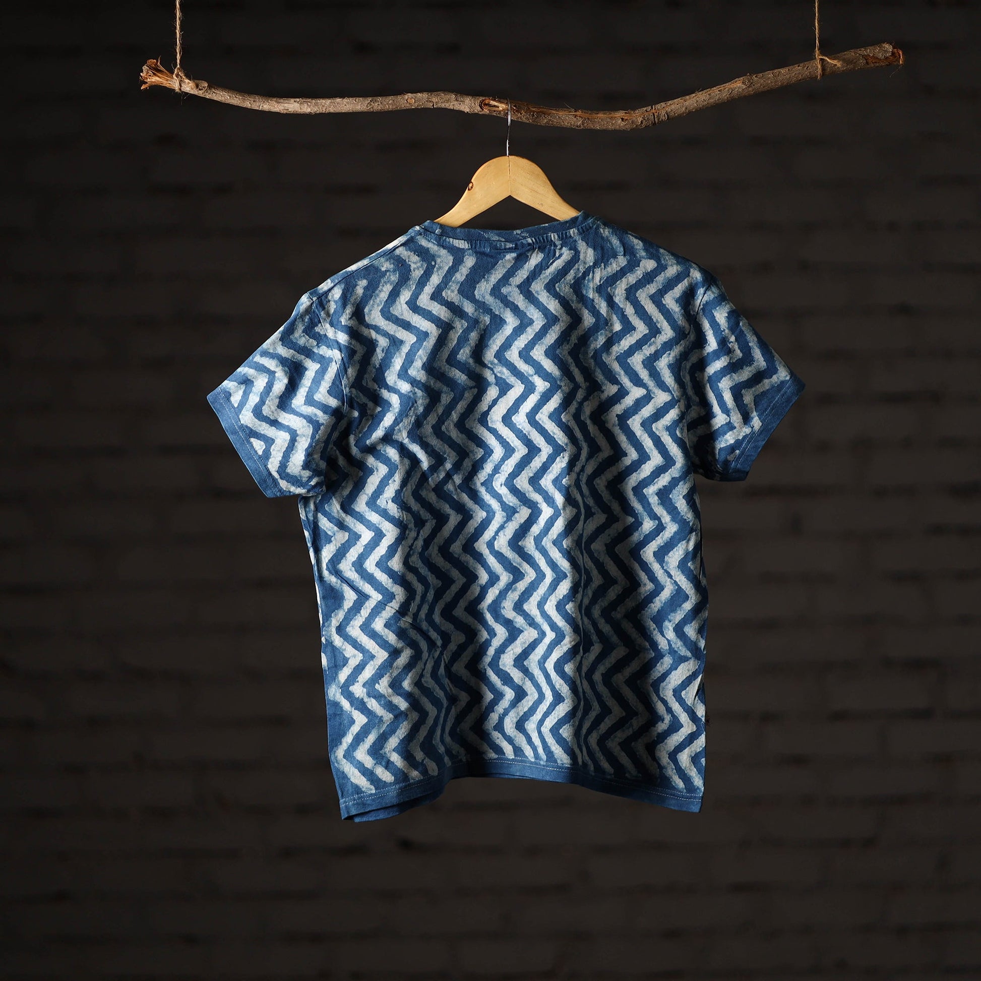 Bindaas Block Art Printed Cotton Unisex Round Neck T-shirt 39