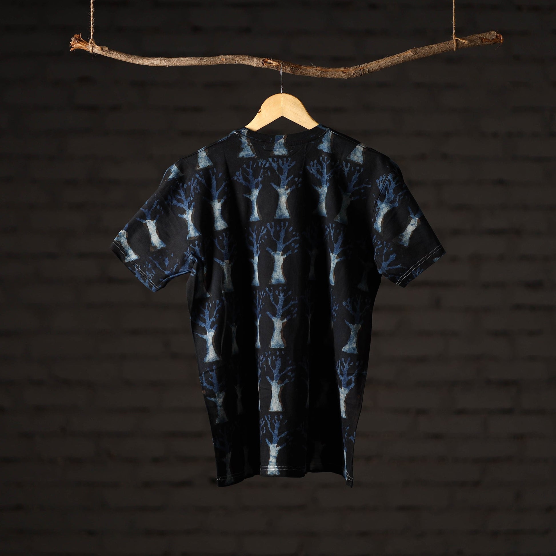 Bindaas Block Art Printed Cotton Unisex Round Neck T-shirt 05