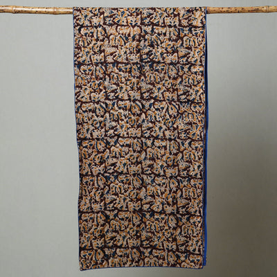 Brown - Kalamkari Block Printed Cotton Stole 24