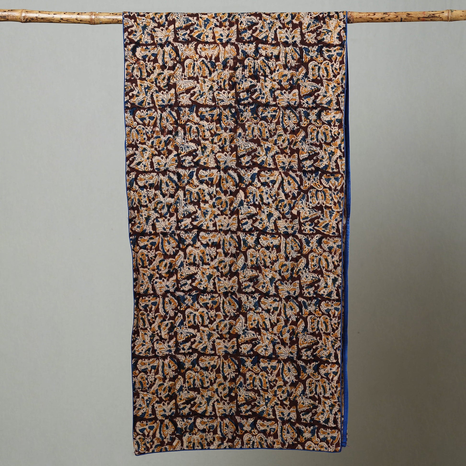 Brown - Kalamkari Block Printed Cotton Stole 24