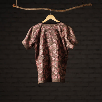 Bindaas Block Art Printed Cotton Women Round Neck T-shirt 79