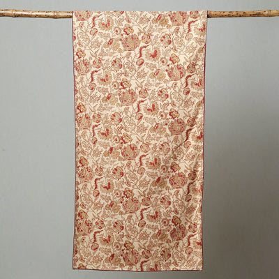 Beige - Kalamkari Block Printed Cotton Stole 22