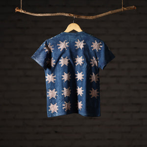 Bindaas Block Art Printed Cotton Women V Neck T-shirt 74