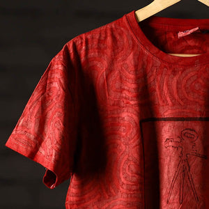 Bindaas Block Art Printed Cotton Unisex Round Neck T-shirt 18
