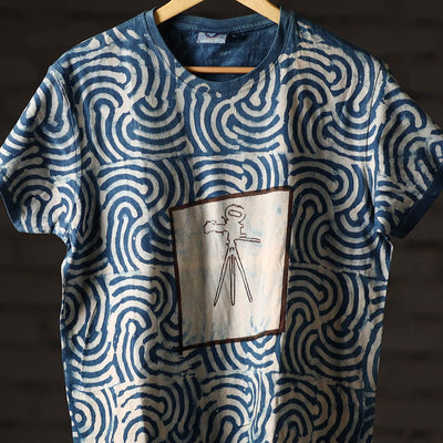 Bindaas Block Art Printed Cotton Unisex Round Neck T-shirt 37