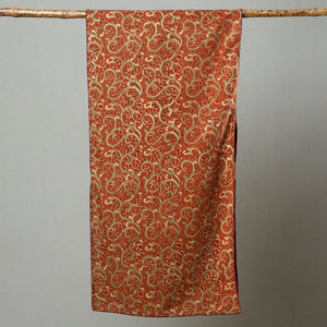 Brown - Kalamkari Block Printed Cotton Stole 03