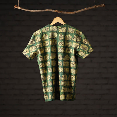 Bindaas Block Art Printed Cotton Unisex Round Neck T-shirt 29