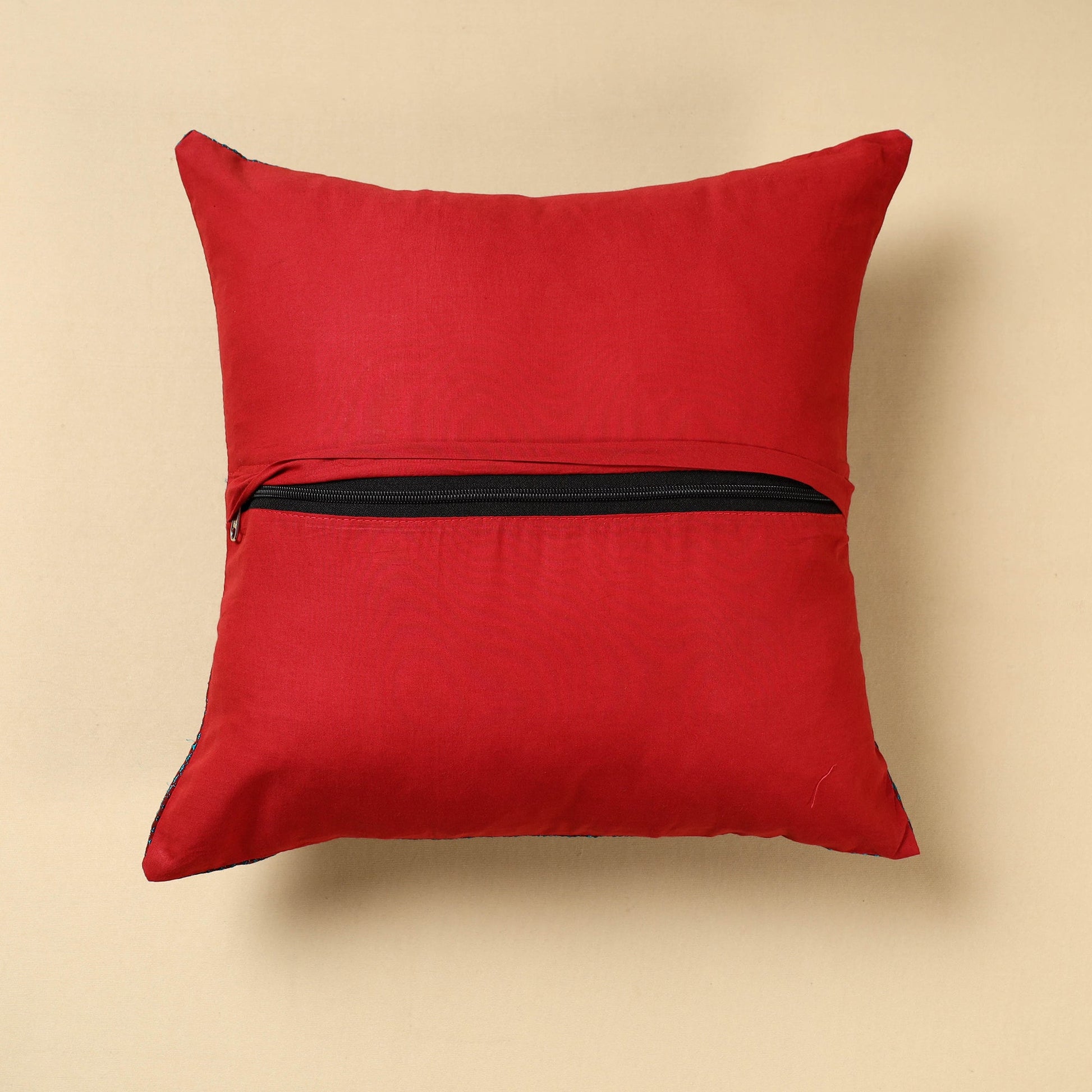 Brown - Khun Weave Cotton Cushion Cover (16 x 16 in)