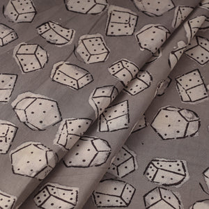 Brown - Bindaas Hand Block Print Cotton Fabric