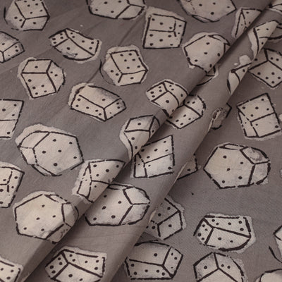 Brown - Bindaas Hand Block Print Cotton Fabric