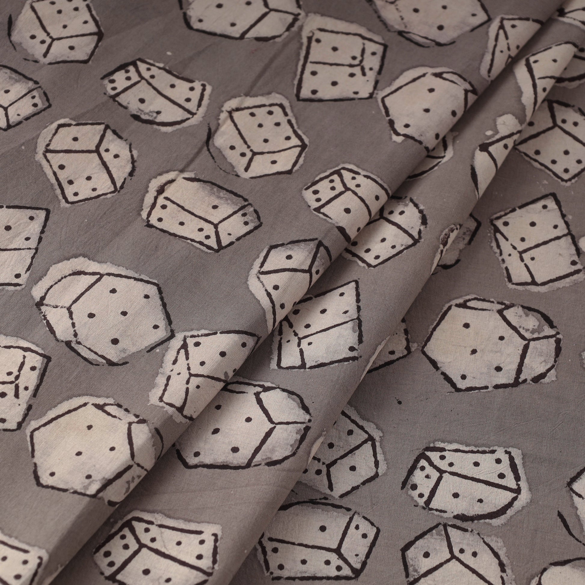 Brown - Bindaas Hand Block Print Cotton Fabric