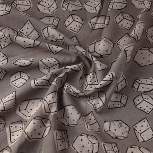 Brown - Bindaas Hand Block Print Cotton Fabric
