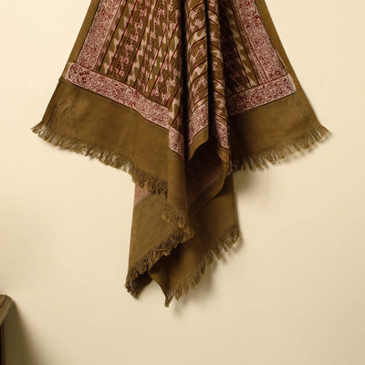 Brown - Pipad Block Printed Cotton Handloom Towel 20